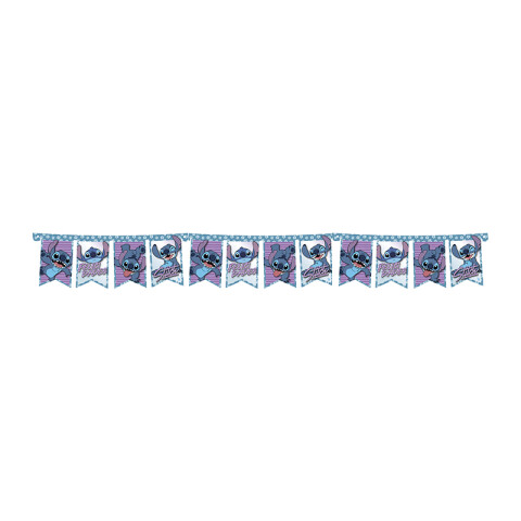 Cotillón Banderín Cartel Felicidades Stitch 150 cm Diseños Surtidos U