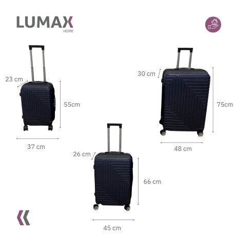 Set de 3 Valijas de Mano Rígidas Negro
