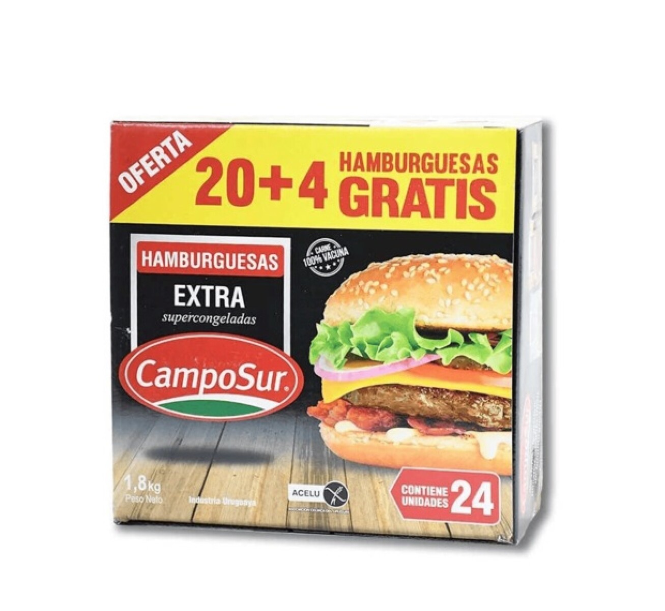 HAMBURGUESAS x 24 ( 204 ) CAMPOSUR 