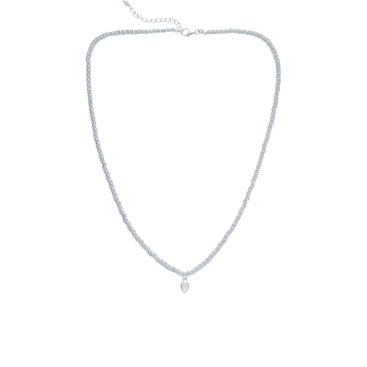 Collar Karvik Aguamarina Plata 925 