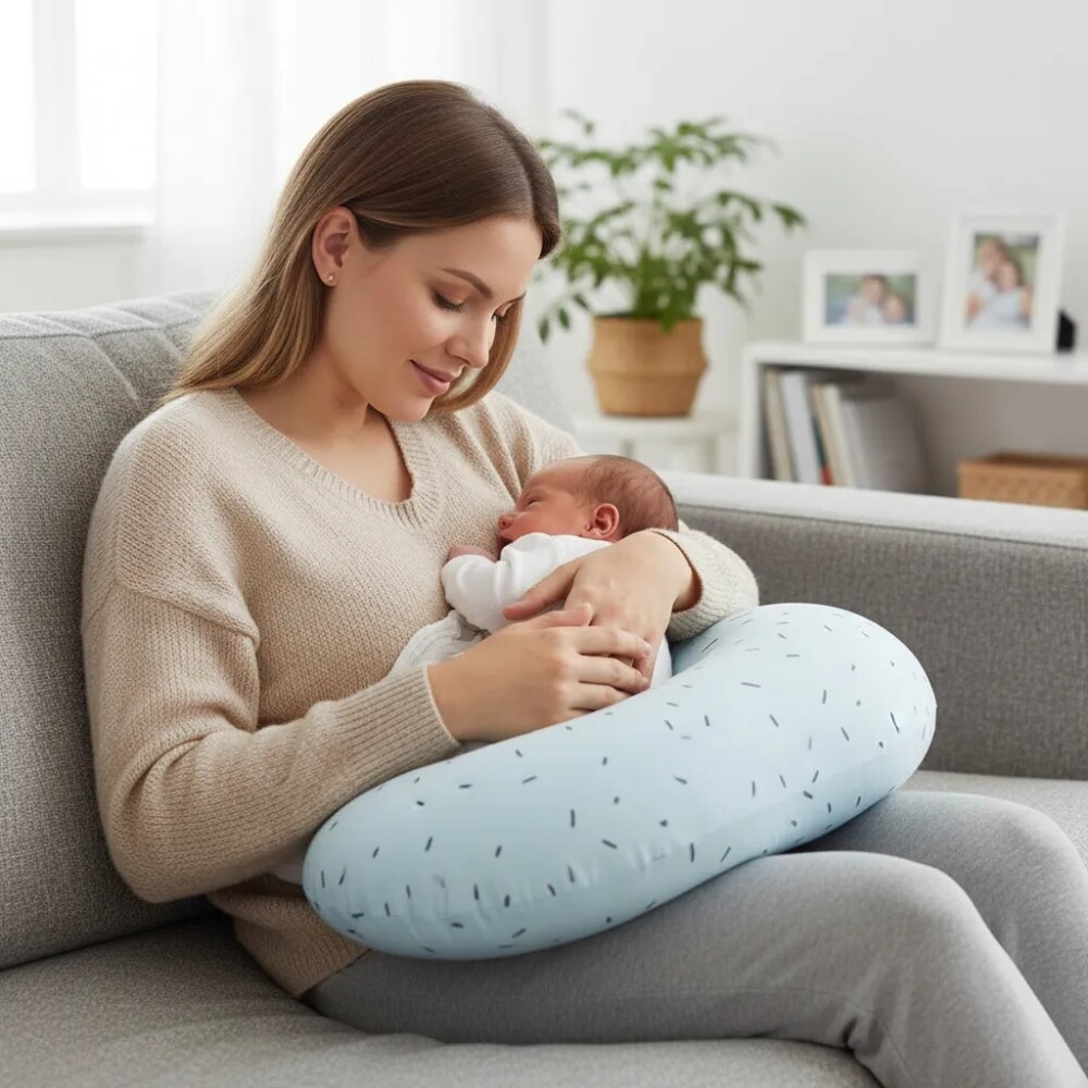 Almohada lactancia KIKKABOO friends stripy friends