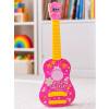 Guitarra con micrófono, luces y melodías Rosa