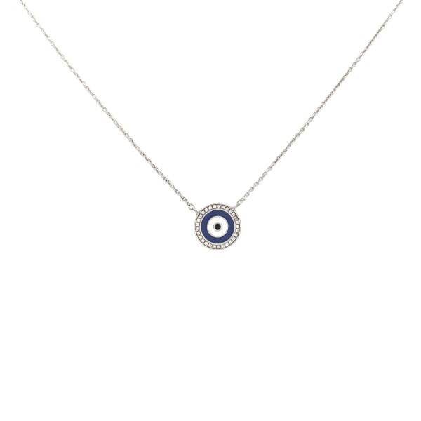Conjunto medalla Ojo turco- Plata 925 - Zirconias- CJ3057 Conpiedra