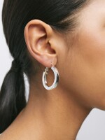 Pendientes De Aro Cortos Plateados plateado