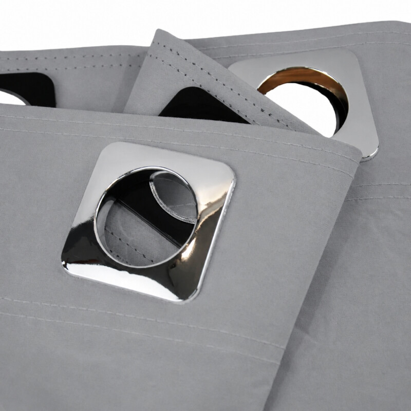 Set x2 paños cortina blackout 1,35m x 1,70m GRIS