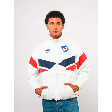 Campera Buzo Medio Cierre Frostbite de Hombre Blanco