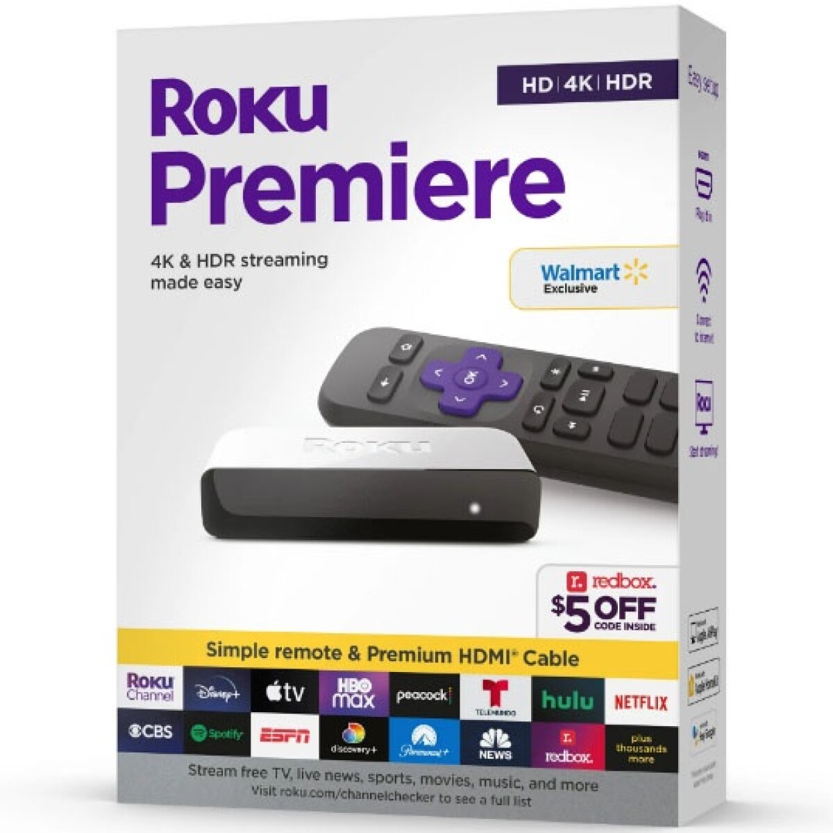 Roku Premiere 4K Streaming Media Player 