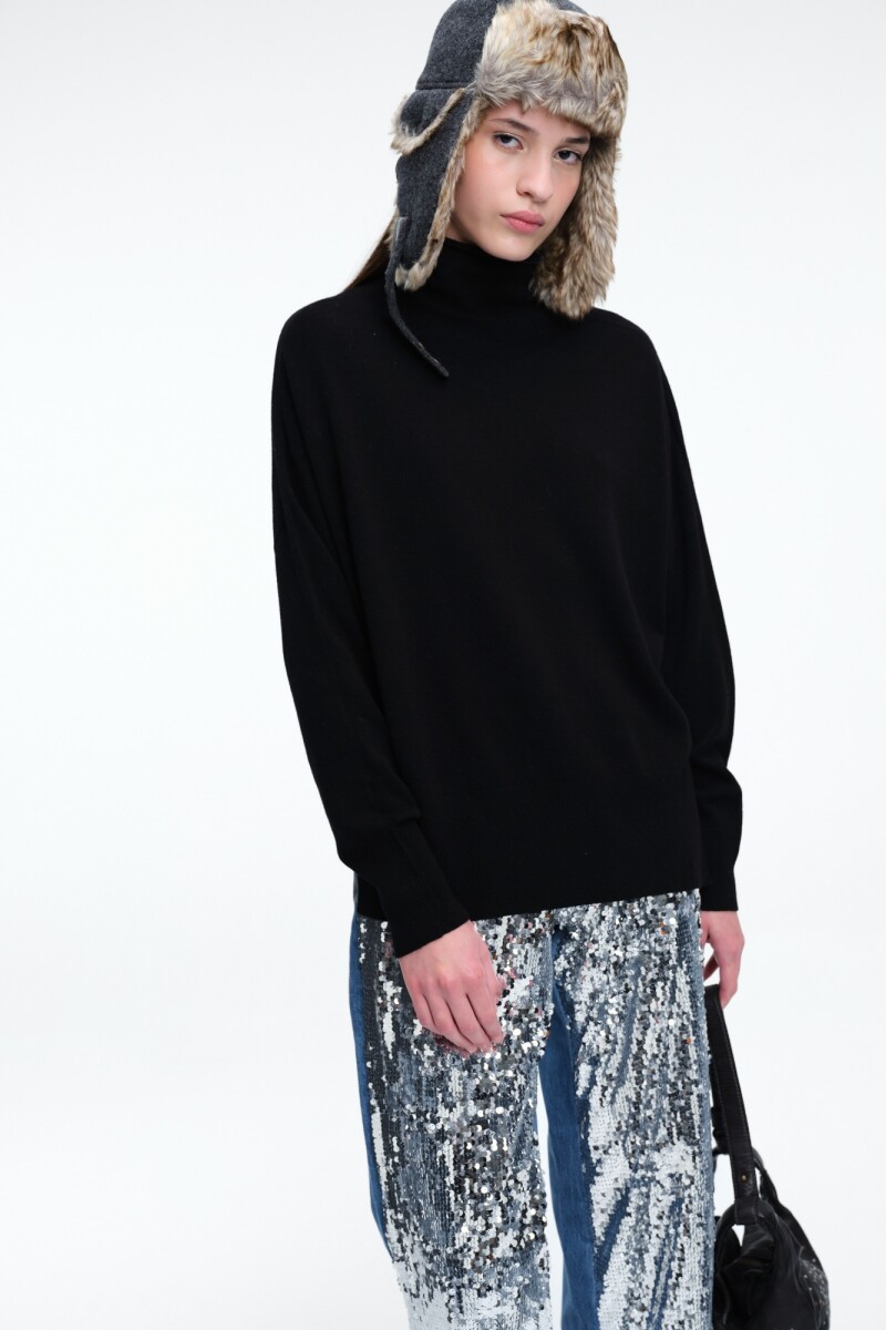 SWEATER CUELLO Negro