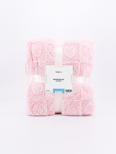 FLANNEL CORAZONES 1 PLAZA ROSADO