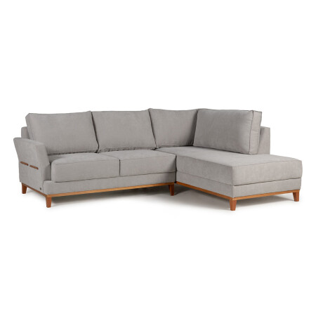 Rinconera Amadeus - Tela Microfibra - Chaise Derecho 2228 (Gris)