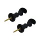 Barrote cortina de metal 1,5 m + 2 Soportes NEGRO