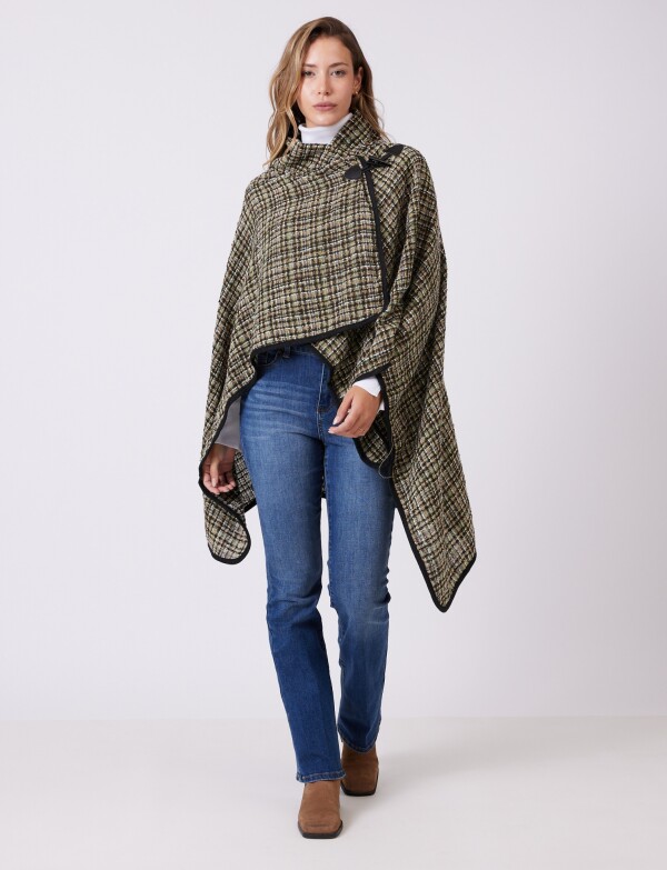 Ruana Tejida OLIVA/MULTI