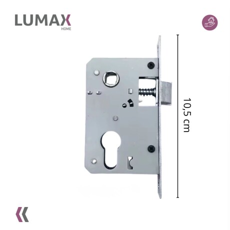 Cerradura Puerta Interior Metal Con 3 Llaves Lumax Plateado