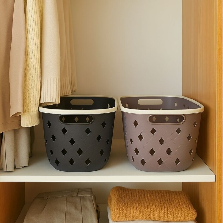 CESTO CANASTO ORGANIZADOR CALADO 37X25,6X21,2CM CESTO CANASTO ORGANIZADOR CALADO 37X25,6X21,2CM
