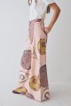 PANTALON WIDE XL PRINT TEAM Macros Rosa