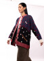 Cardigan VARSITY Azul