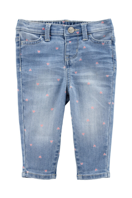 Pantalón de jean diseño corazones 0