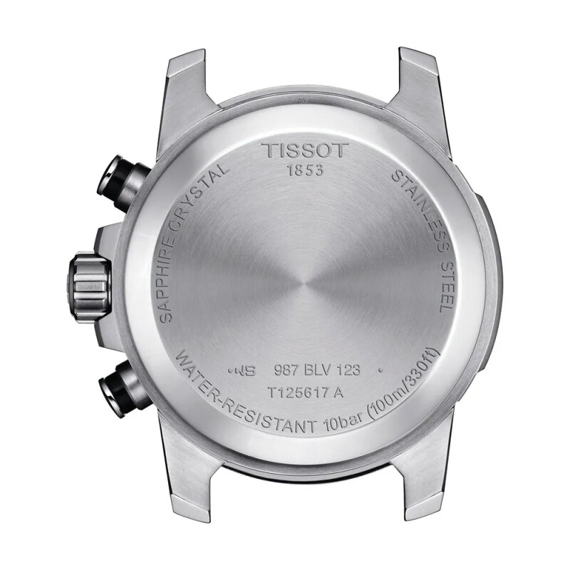 Reloj Tissot Supersport Chrono para hombre de cuero marrón T1256171604100 Azul