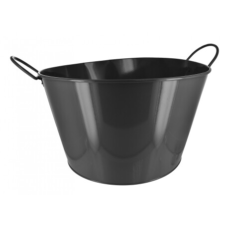 Balde negro de metal para botellas 38x30x23cm Balde negro de metal para botellas 38x30x23cm