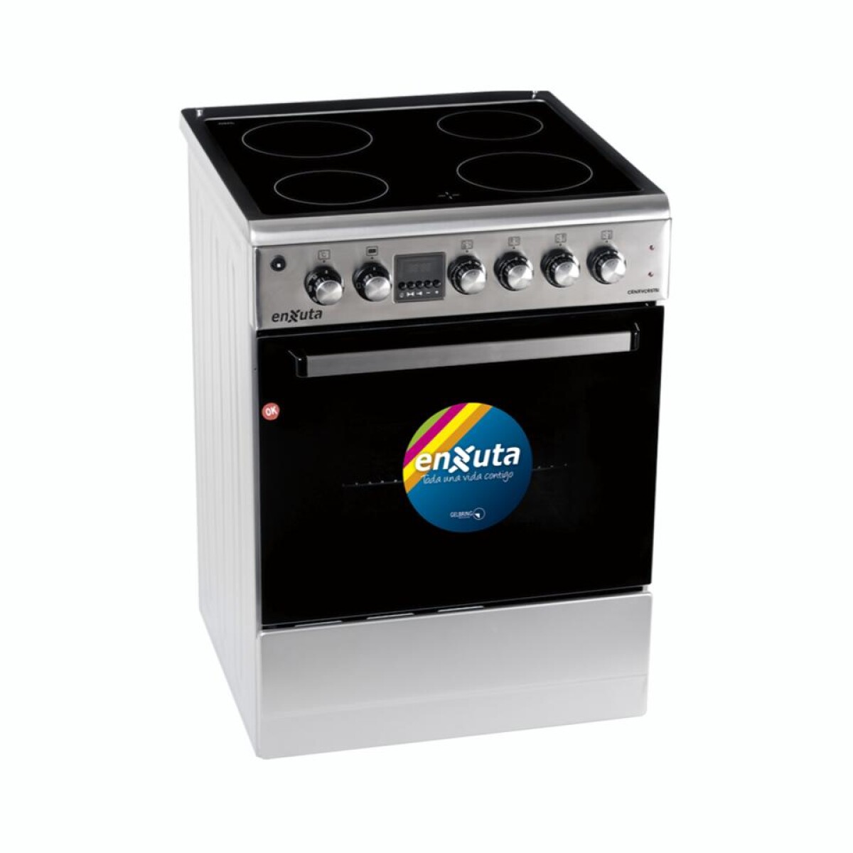 Cocina Vitrocerámica Eléctrica ENXUTA CENXVC6515I 4 Discos 