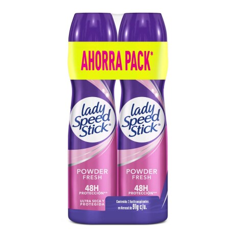 Desodorante Lady Speed Stick 24/7 Powder Fresh Spray Pack 91 G 2 U Desodorante Lady Speed Stick 24/7 Powder Fresh Spray Pack 91 G 2 U