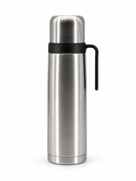TERMO CON ASA 1000ML PLATEADO