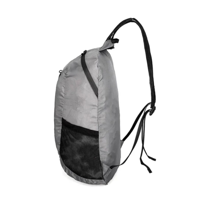 Mochila Plegable Viaje Almacenamiento Impermeable Multiuso Color gris