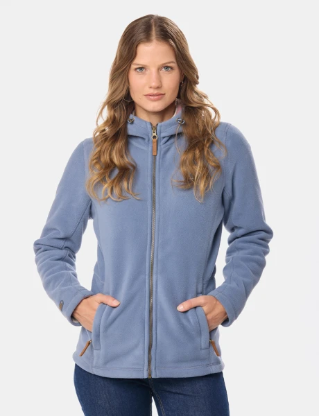 CAMPERA POLAR CON CAPUCHA Lila