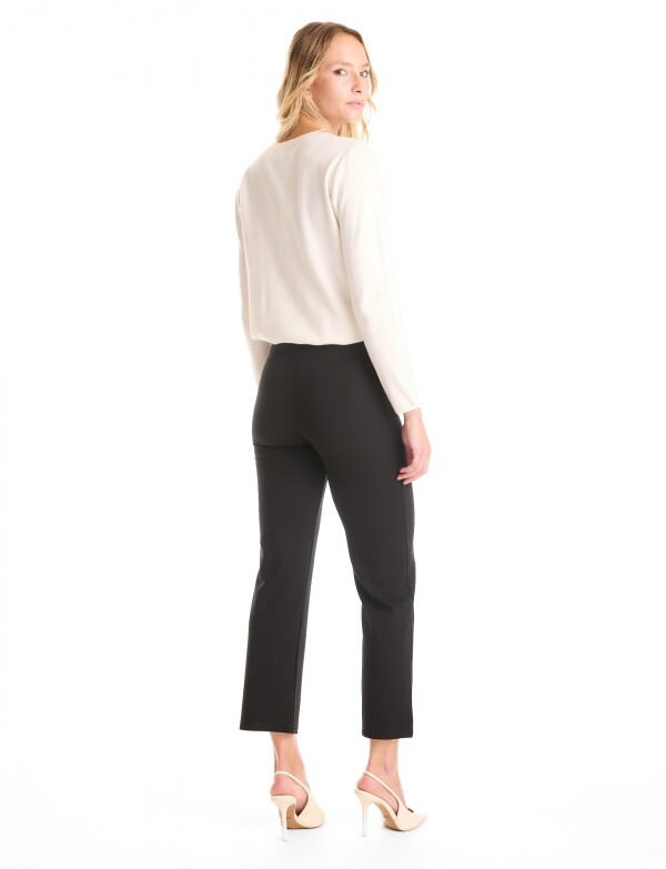 Pantalon Pull On Pespunte NEGRO
