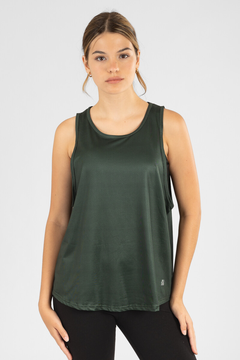 Mesh musculosa lisa - Verde oscuro 