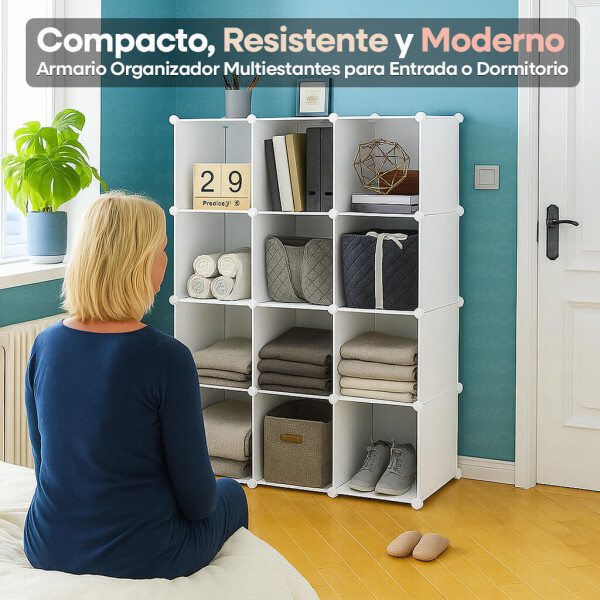 Estantería Biblioteca IMBACK IBK-PLC009 | 12 Cubos Modulares, Compacta, Resistente y Versátil Blanco Estantería Biblioteca IMBACK IBK-PLC009 | 12 Cubos Modulares, Compacta, Resistente y Versátil Blanco