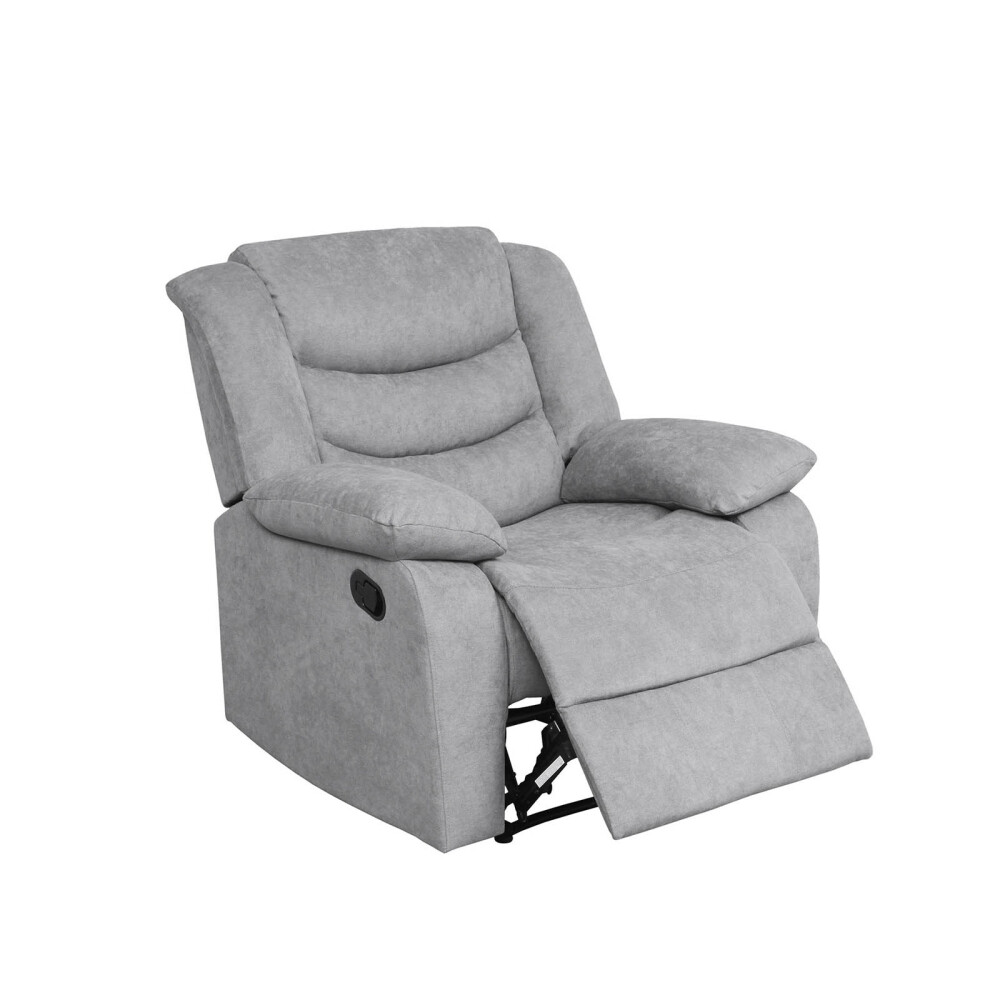 RECLINER MANUAL 1 CUERPO TELA GRIS MARSELLA