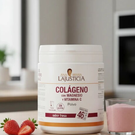 Colágeno con Magnesio + Vitamina C 350gr Sabor Fresa AML Colágeno con Magnesio + Vitamina C 350gr Sabor Fresa AML
