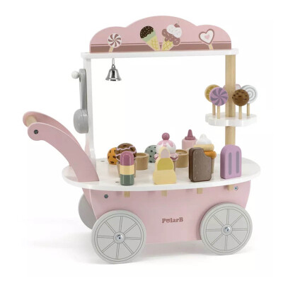 Mini Carrito Helados De Madera Heladería Polar B Mini Carrito Helados De Madera Heladería Polar B