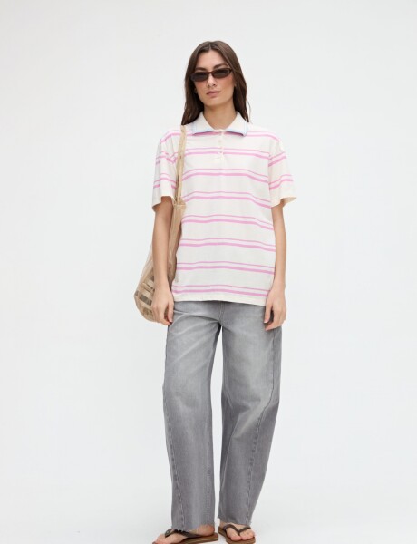 Remera polo Georgina Off white