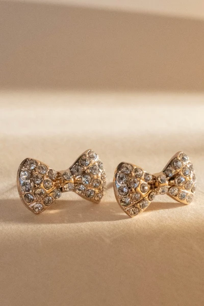 Caravana moña con strass Dorado
