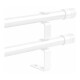 Set barrote doble 1,40 mts x 21 mm + soportes BLANCO