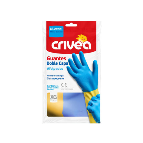 GUANTES DE GOMA CRIVEA BICOLOR DOBRE CAPA EXTRA GRANDE GUANTES DE GOMA CRIVEA BICOLOR DOBRE CAPA EXTRA GRANDE