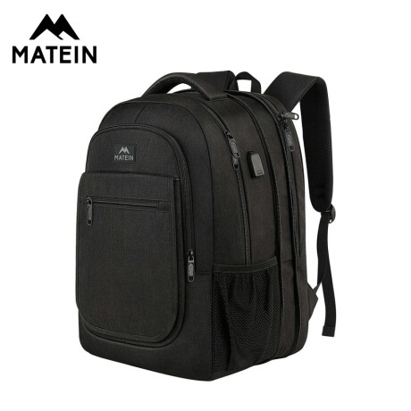 Mochila Expansible Viaje Urbana Porta Notebook Matein 1364 Negro