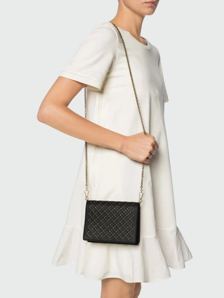 Cartera pequeña con solapa, Bottega Veneta Negro