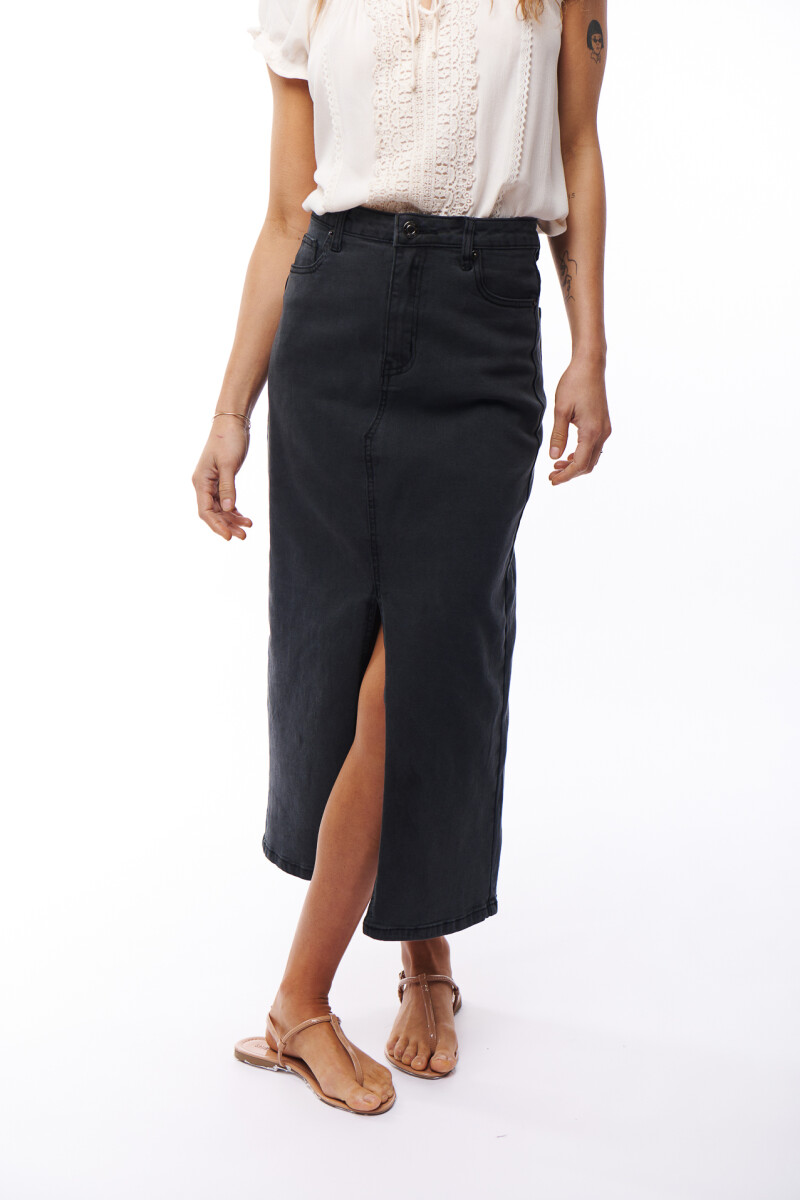 FALDA JEAN MORIA NEGRO FALDA JEAN MORIA NEGRO