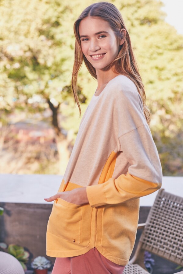 Kimono Color Block Maíz