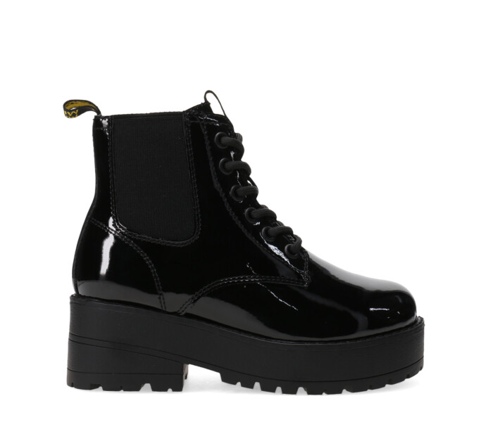 Bota MYRDAL de charol acordonada Charol/Black