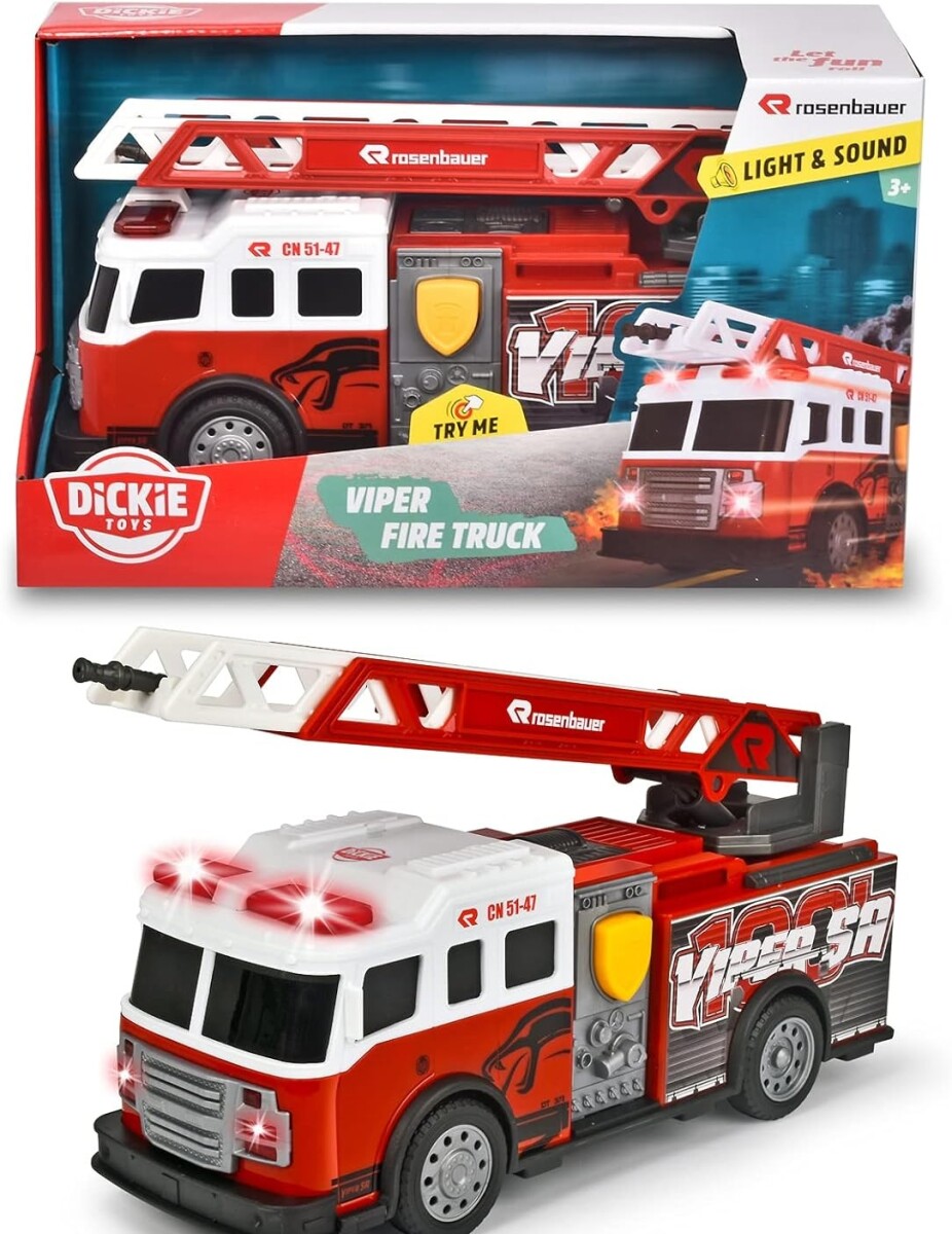 Camión de bomberos Viper Light & Sound, rojo 
