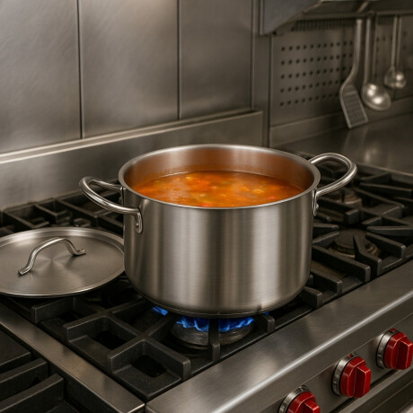 Cacerola alta con tapa. De acero inoxidable 320 x 180 mm y 14.5 Lts Lacor Cacerola alta con tapa. De acero inoxidable 320 x 180 mm y 14.5 Lts Lacor