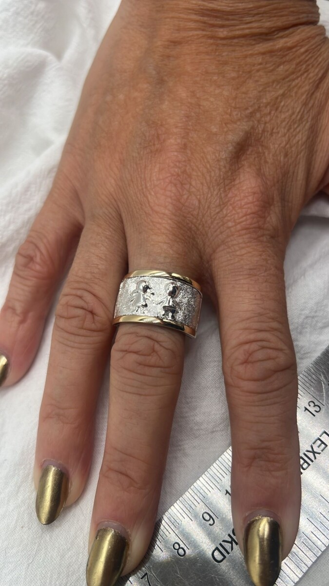 Anillo plata y oro Niña y Varón 