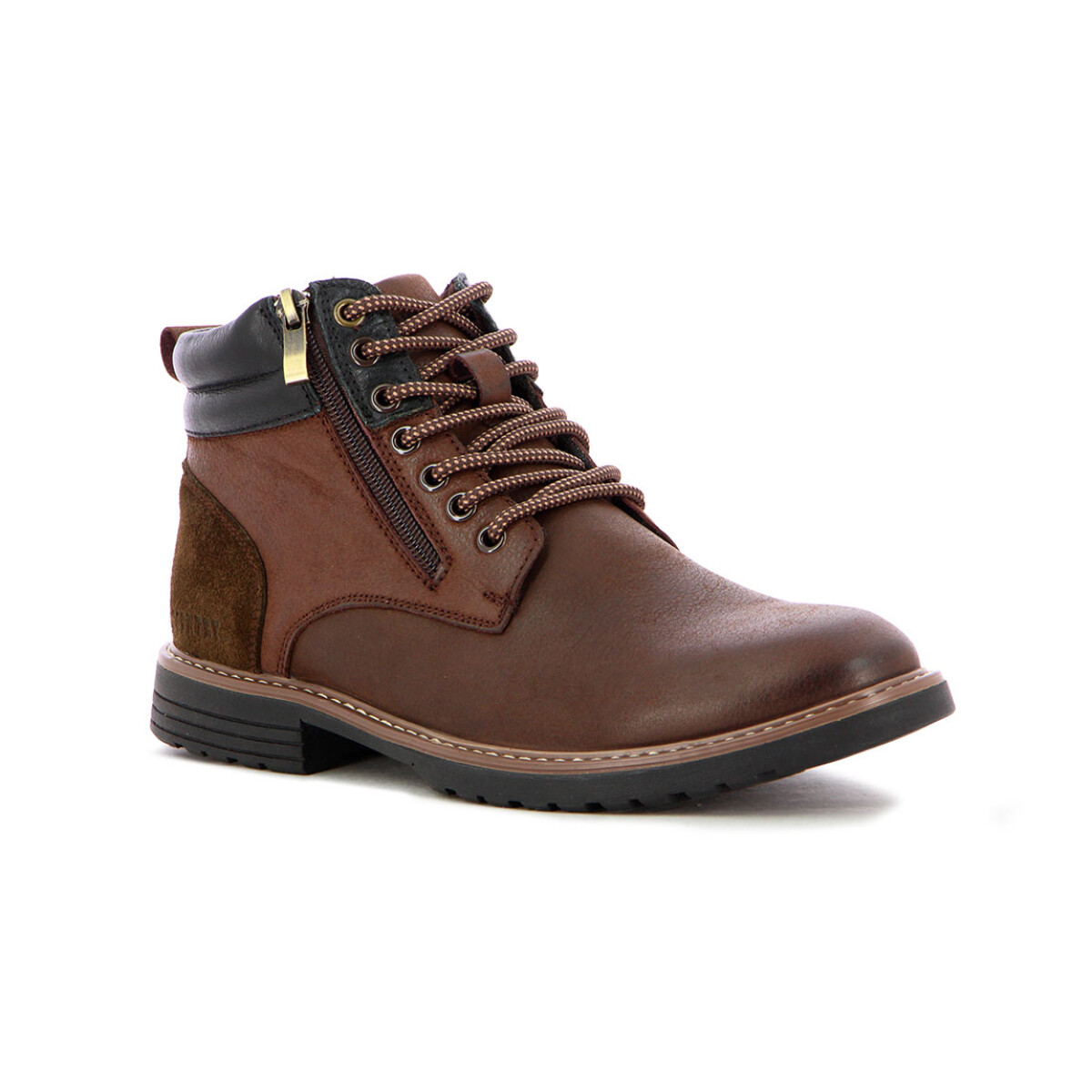 Country Calzado Bota Casual Hombre Acordonado C/cierre - Marron - Marron 
