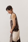 Musculosa Laroche NEGRO Y CRUDO