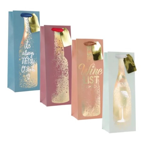 Bolsa Botella Top Pastel con Botella Turquesa
