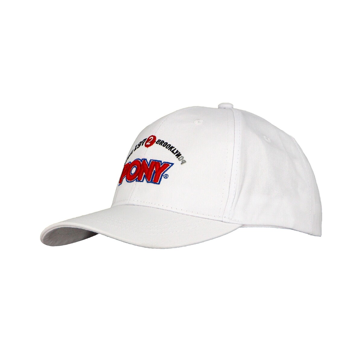 Gorro con Visera Pony Since 1972 con Liso con Logo - White/Red 